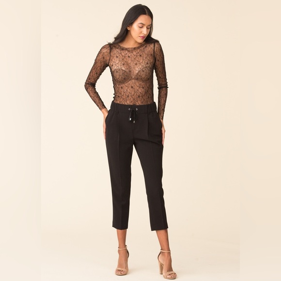 NEW ATM Micro Twill Pull On Pants Slacks Trousers Black Minimalist Athleisure - Picture 6 of 13